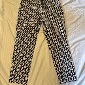 Adrianna Papell Black and White Geometric Women’s Pants